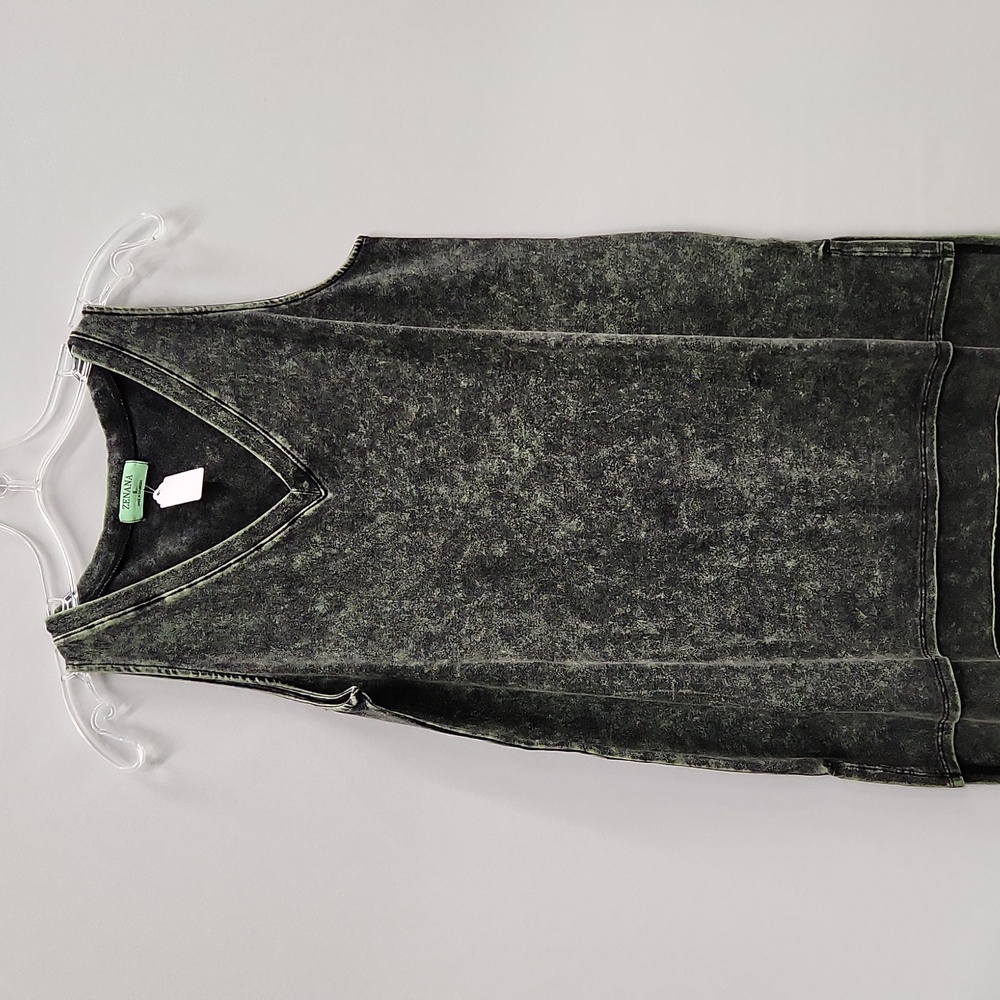 v neck  tank top green